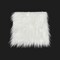 FabricLA Faux Fur Fabric - 8 Pieces Square Fur Material Fabric - 10” X 10” Inches (25cm x 25cm) - Shaggy Fur Patches Fabric Cuts Chair Cover Seat Cushion for DIY Craft - White